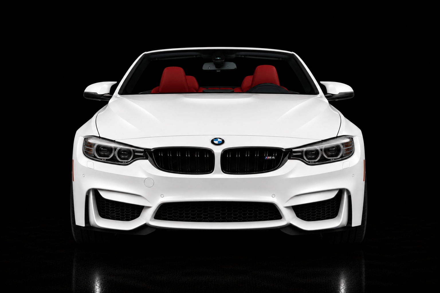 2016 BMW M4 Convertible in Mineral White with Sakhir Orange interior